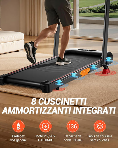 Tapis de course incliné ultra-compact